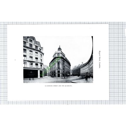 Vigo House / Glasshouse Street The Quadrant London - c.1928 Book Print