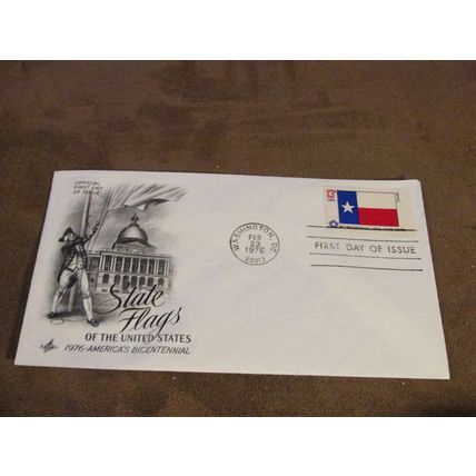 1976 USA / United States FDC Cover -American State Flags series - Texas
