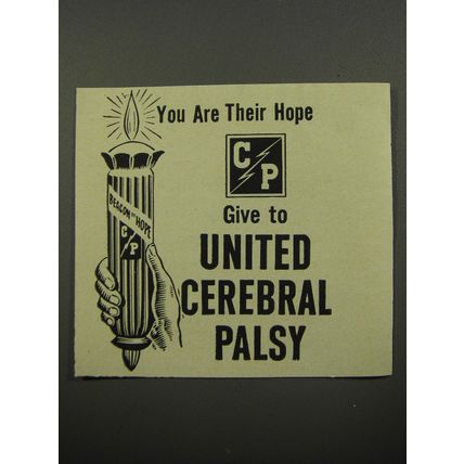 1956 United Cerebral Palsy Ad - You are their hope