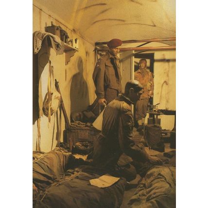 Dressing Station Soldiers Army Military Museum WW2 Postcard