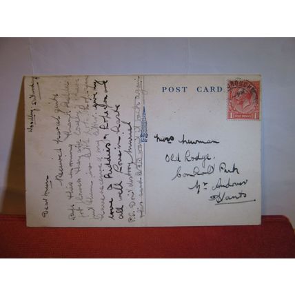AERODROME HOTEL, CROYDON, LONDON used antique postcard by San Bride 1920s/