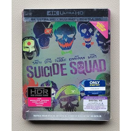 Suicide Squad Best Buy Limited Edition Collectible Steelbook 4K Ultra HD Movie