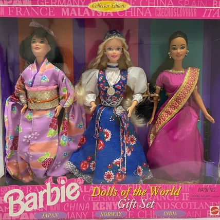 Mattel 1995 Barbie Dolls of the World Doll Giftset Japan Norway India #15283