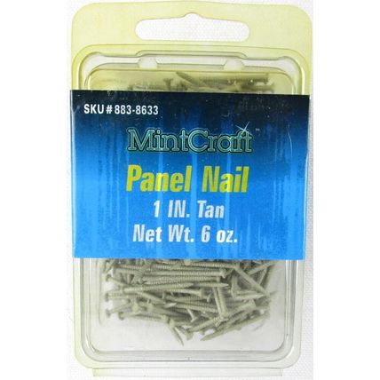 NEW MintCraft Panel Nail 1 Inch Tan Nails, 6 oz., 883-8633