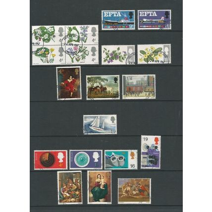 GB 1967 Complete Year Of Commemoratives Sets Fine Used SG 715 / 758