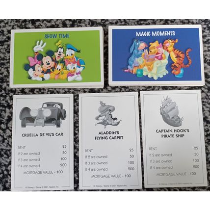 2001 DISNEY "MONOPOLY SPARE PARTS,PLAYING CARDS "PRICE INCLUDES UK POST