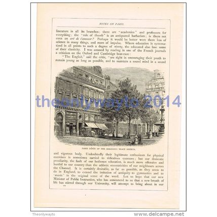 Paris, Depot of Religious Tract Society, France, Book Illustration (Print), 1880