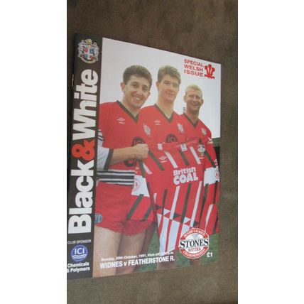 1991 Rugby Football League Programme - Widnes v Featherstone Rovers