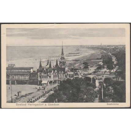 Seebrücke, Seebad Heringsdorf am Usedom, 1930 - Simonsen AK