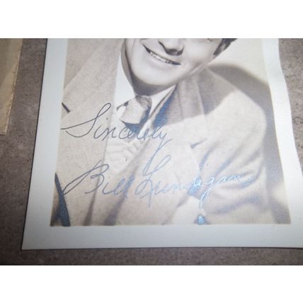 Bill Lundigan Original Fan Photo Pre printed Autograph Metro Goldwyn Mayer