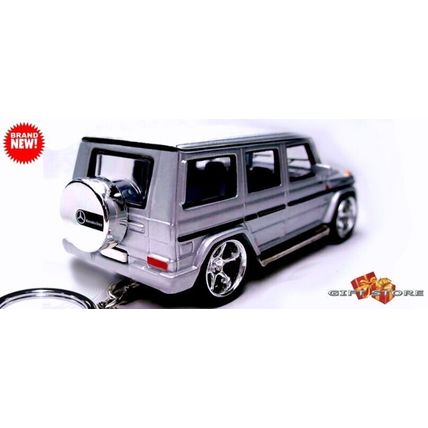 RARE KEYCHAIN SILVER MERCEDES G CLASS G WAGON CUSTOM Ltd. Ed. GREAT GIFT