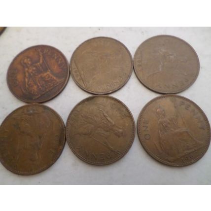 UK / GB - 30 - 1d (one penny) coins - dated 1967 #2