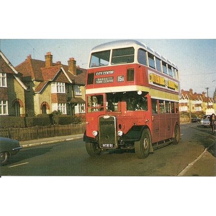 Pike Cards - Colour Postcard of Southampton Corporation Transport - HTR 51