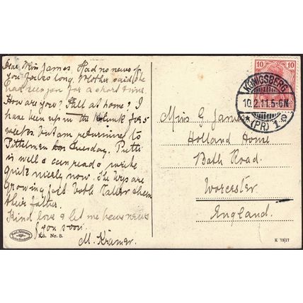 Die Börse, Königsberg in Preußen, 1911 - Karl Altmann AK