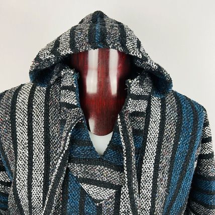 Baja Hoodie Hippie Rasta Surfer Pullover Jacket Mexican