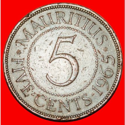 Ⰶ GREAT BRITAIN (1956-1978):MAURITIUS★5 CENTS 1965 UNCOMMON★LOW START★NO RESERVE