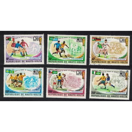 Upper Volta Winner of Football World Cup 1974 6v 1974 CTO MI#524-529 Sc#C196