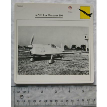 A.N.F. Les Mureaux 190 - France - Fighter - Collectors Club Card