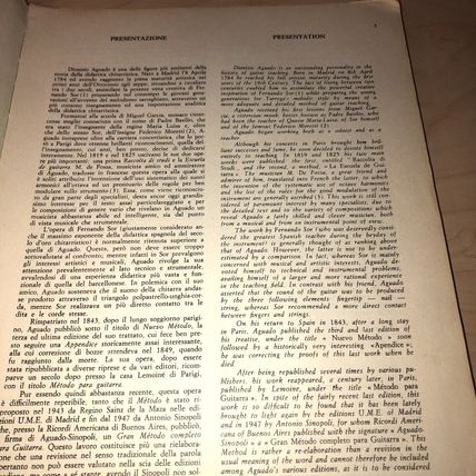 Metodo per Chitara. Guitar method. Dionisio Aguado. Berben. Italian & English
