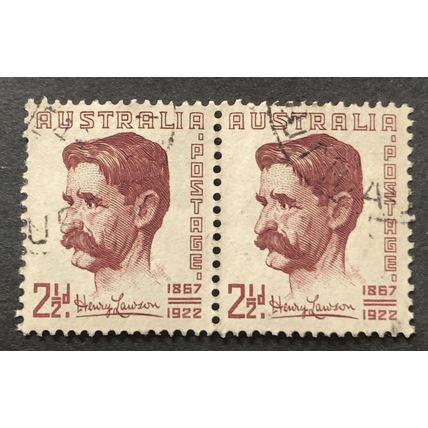 AUSTRALIA 1949 SG 0231 USED DOUBLE #1