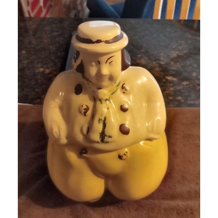 Old Vintage Cookie Jar Shawnee Dutch Boy W/Yellow Pants 11 3/4" Tall 1940's