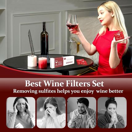 36 Pack the Wand Wine Purifier, Wine Filters That Remove Histamines and Sulfite