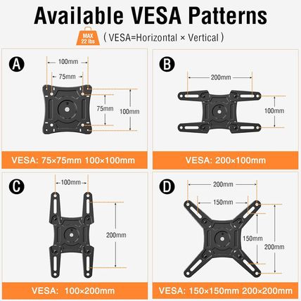 ELIVED Flip down Ceiling TV Mount for Most 14-40 Inch Tvs, Floding TV Mount for