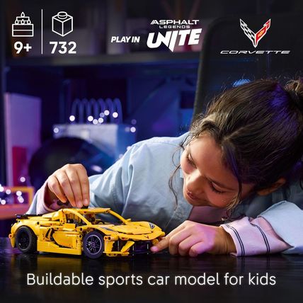 LEGO Technic Chevrolet Corvette Stingray Toy Car - Building Toy Set for Kids, Bo