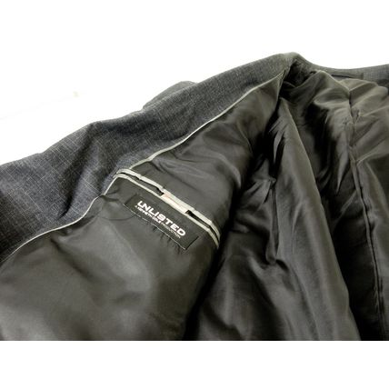 Unlisted Kenneth Cole 2-Piece Suit Set Jacket Blazer Pants Dark Gray R42/W35