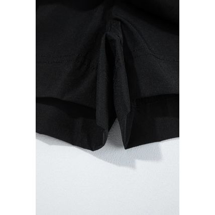 Black Cargo Pocket Elastic Waist Active Casual Skort