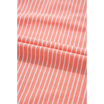 Orange Stripe Loose Polo T Shirt and Shorts Plus Size 2pcs Outfit