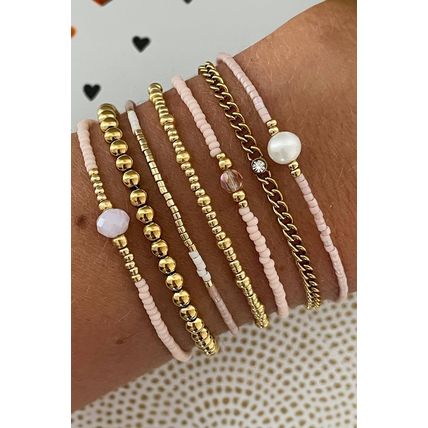 Gold Simple Beaded Multi Layer Bracelet