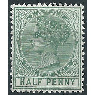 Lagos 1885 SG21 1/2d Dull Green Mounted Mint .. ..