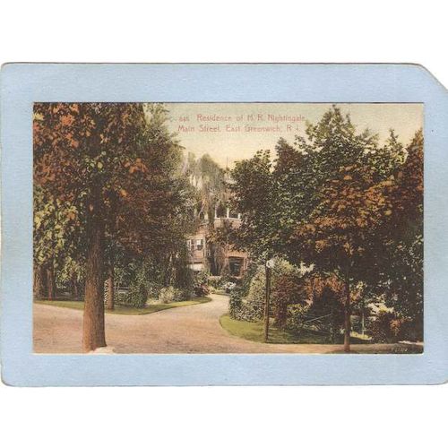 Rhode Island East Greenwich Residence Of H K Nightingale Main St~368