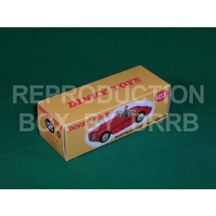 Dinky #103 Austin Healey 100 Sports (cream) - Reproduction Box by DRRB