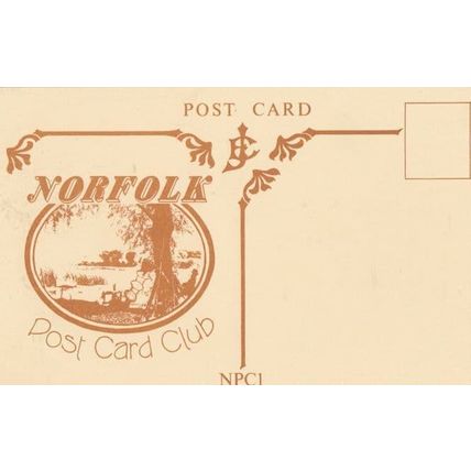 Norfolk Post Card Club 1980s Members Map Postcard