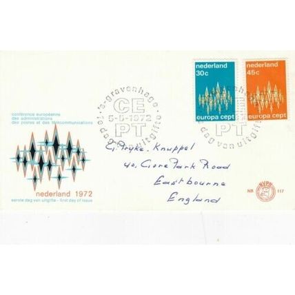 Netherlands 1972 Europa CEPT FDC special cancel written VGC No.117