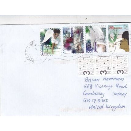 Netherlands Gravenhage-Camberley Surrey Cover typed VGC