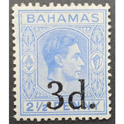 Bahamas: 1940 3d on 2.5d blue SG161 MH