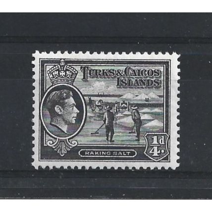 Turks&Caicos.SG194 1/4d Raking Salt (Black).Mounted Mint.Aug24u