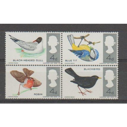 GB 1966 Birds block 4 x 4d MNH SG 696 to 699
