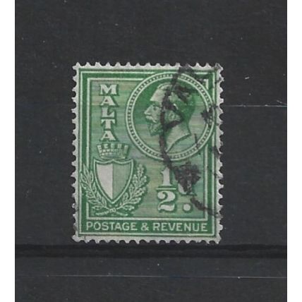 Malta.SG194 1/4d Yellow-Green.Fine Used.Apr25a