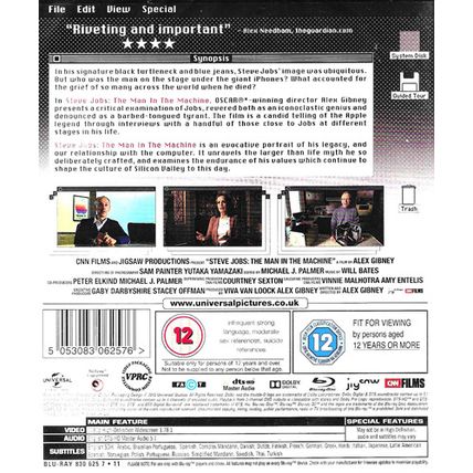 Steve Jobs - The Man In The Machine [2015] [Blu-Ray] [505308306] New and Sealed