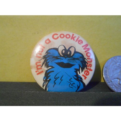 Cookie Monster pinback,Sesame Street