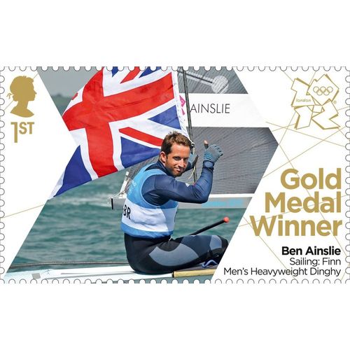 GB 2012 Olympic Gold Ainslie Sailing Finn Dinghy Unmounted Mint MNH SG3356 stamp