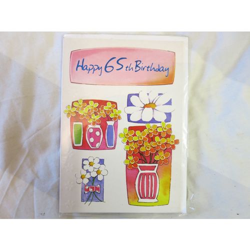 Happy 65th 65 Birthday Flowers