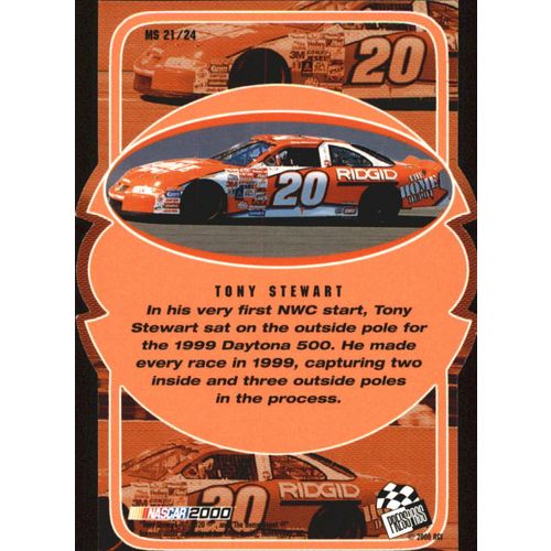 2000 Press Pass VIP Tony Stewart-Making the Show