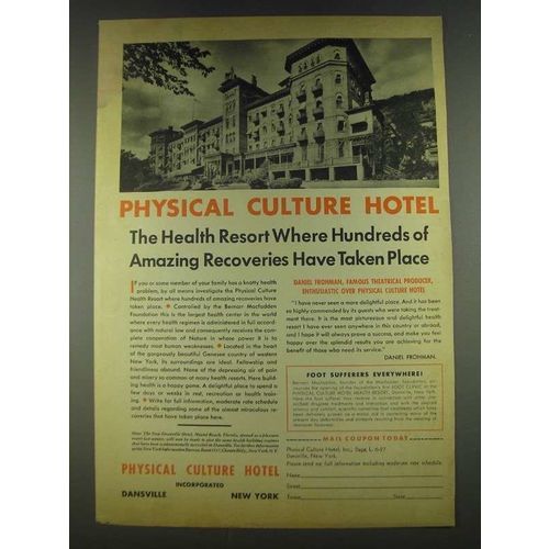 1936 Physical Culture Hotel Ad - Amazing Recoveries