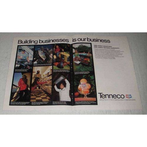 1970 2-pg Tenneco Oil Ad - Building Businesses