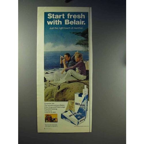 1971 Belair Cigarettes Ad - Start Fresh